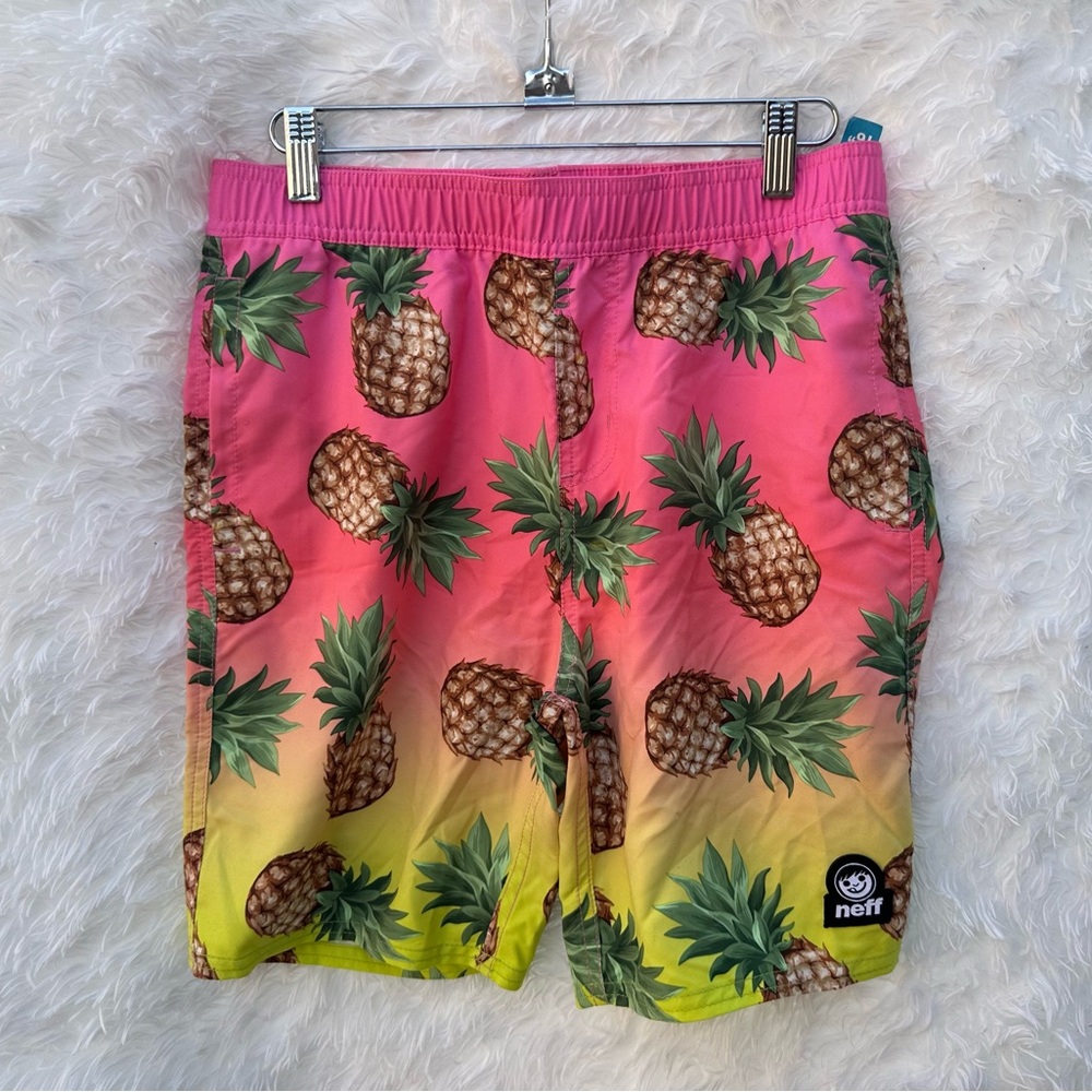 Neff Pineapple Print Swim Shorts